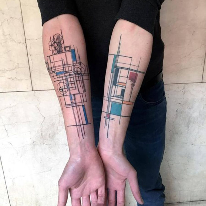 Tatuagem geometrica masculina 