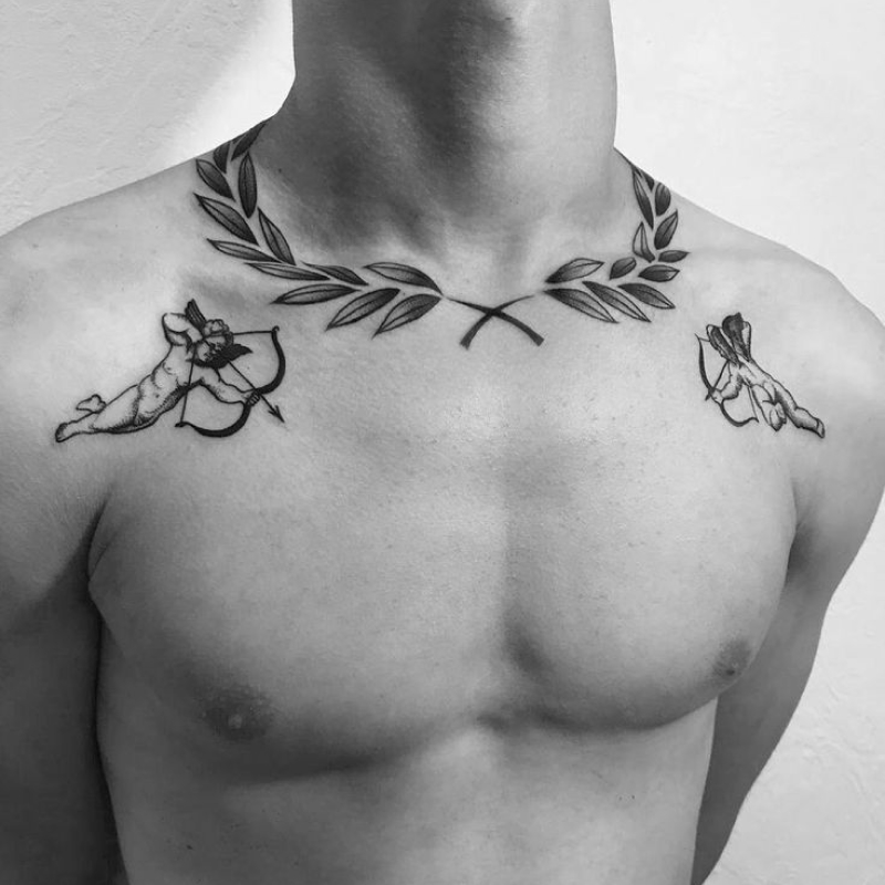 tatuagem masculina no peito