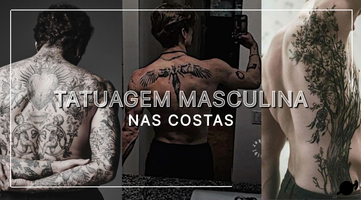 Tatuagem masculina nas costas 