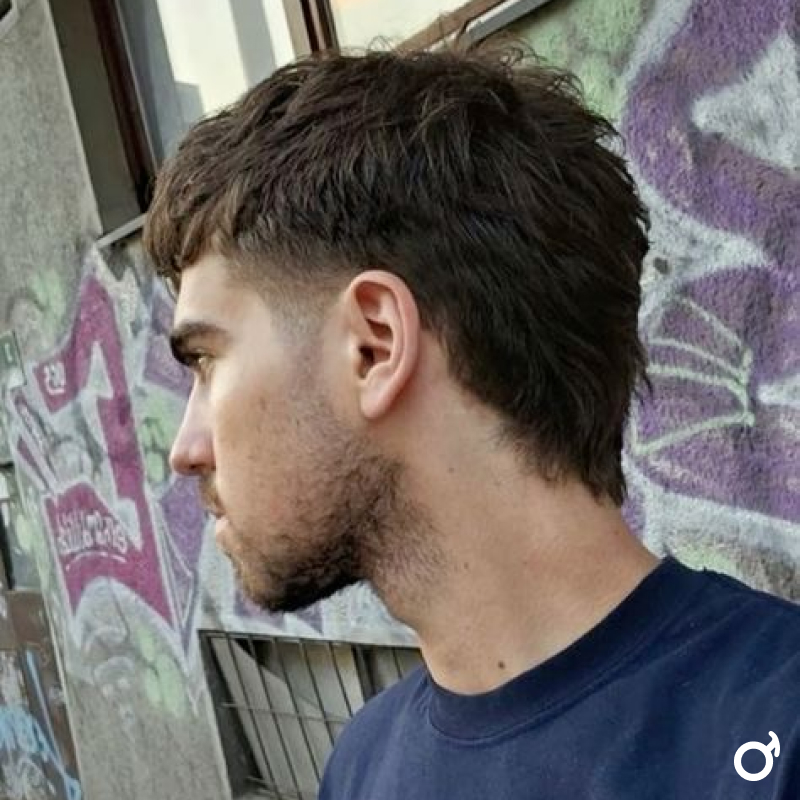 corte mullet masculino